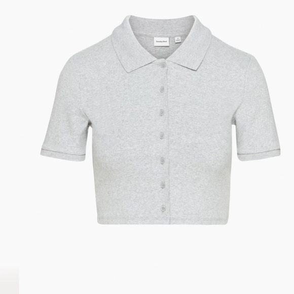 Aritzia Sunday best audio top - athletic  heather gray - Picture 2 of 7